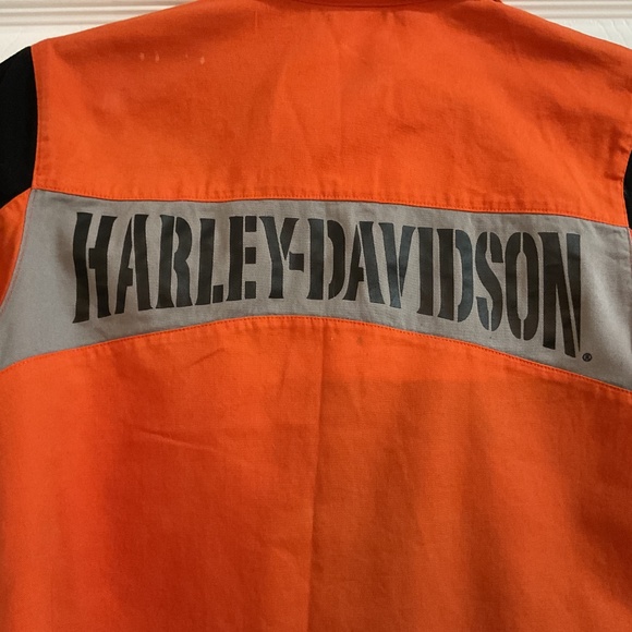 Youth Harley Davidson Short Sleeve Button-up Shirt, Size 12/14 - Picture 7 of 8